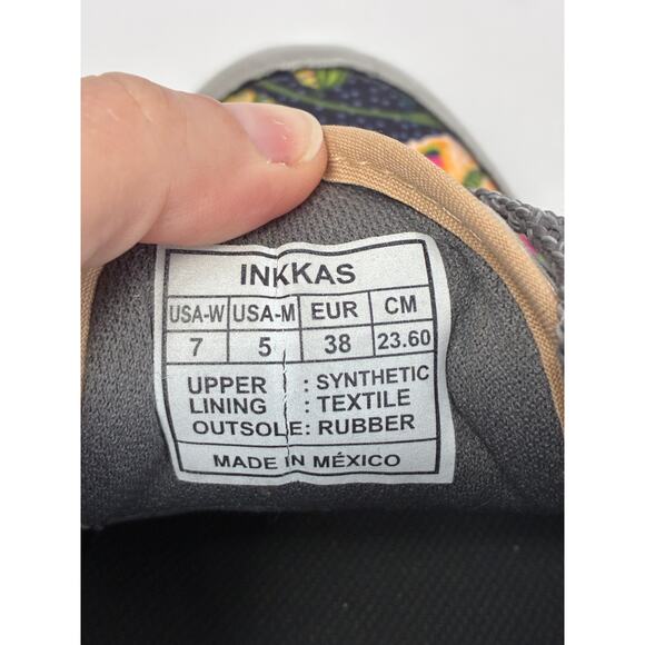 Inkkas Flutterby Vegan Jogger Sneakers Womens 7 Multi Butterfly Artsy Fun - Picture 8 of 8